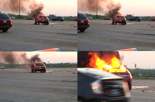 Illustration for article titled Drunk Driver Launches Car Over Toll Booth